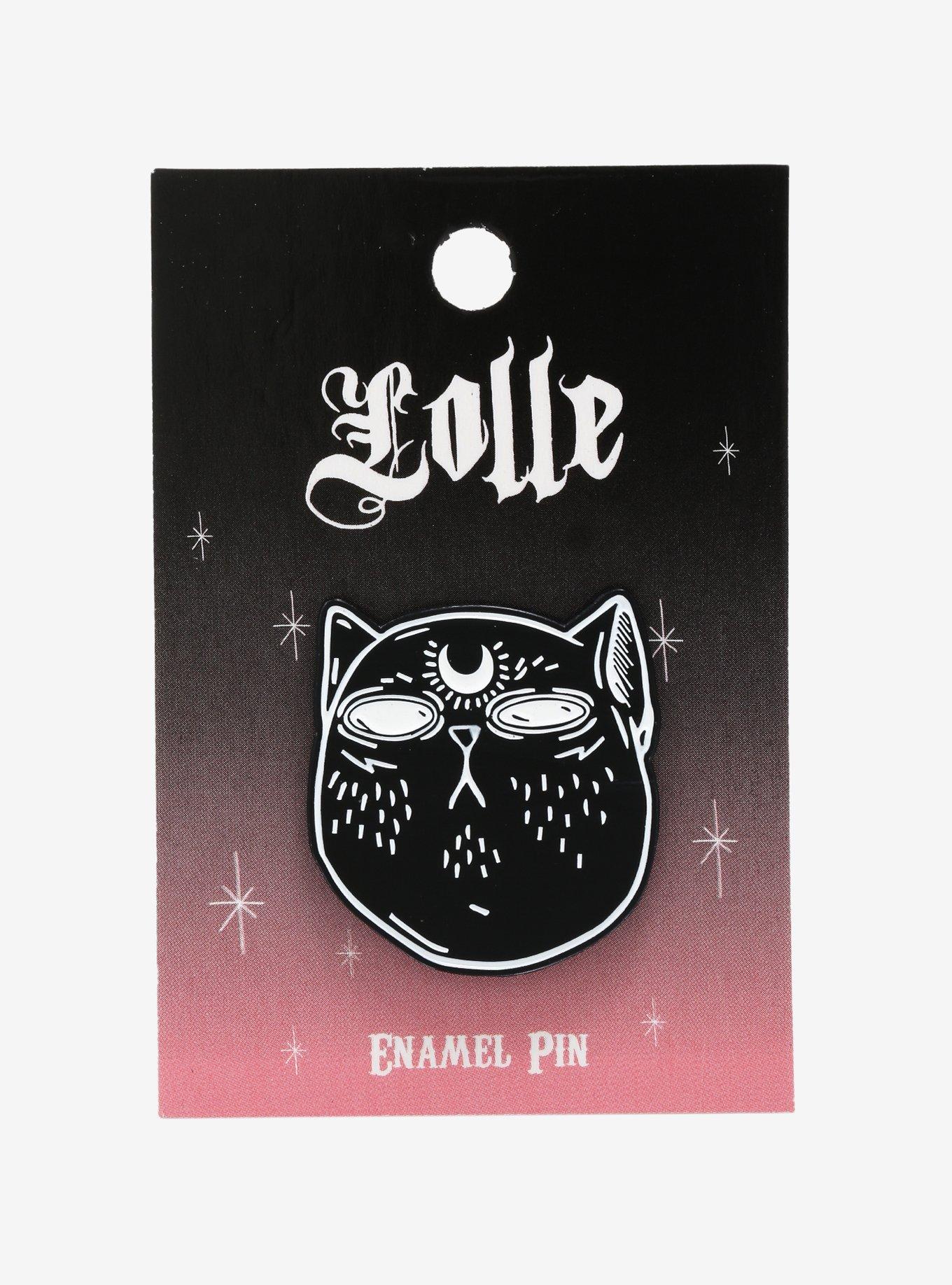Moon Cat Enamel Pin By Lolle, , alternate