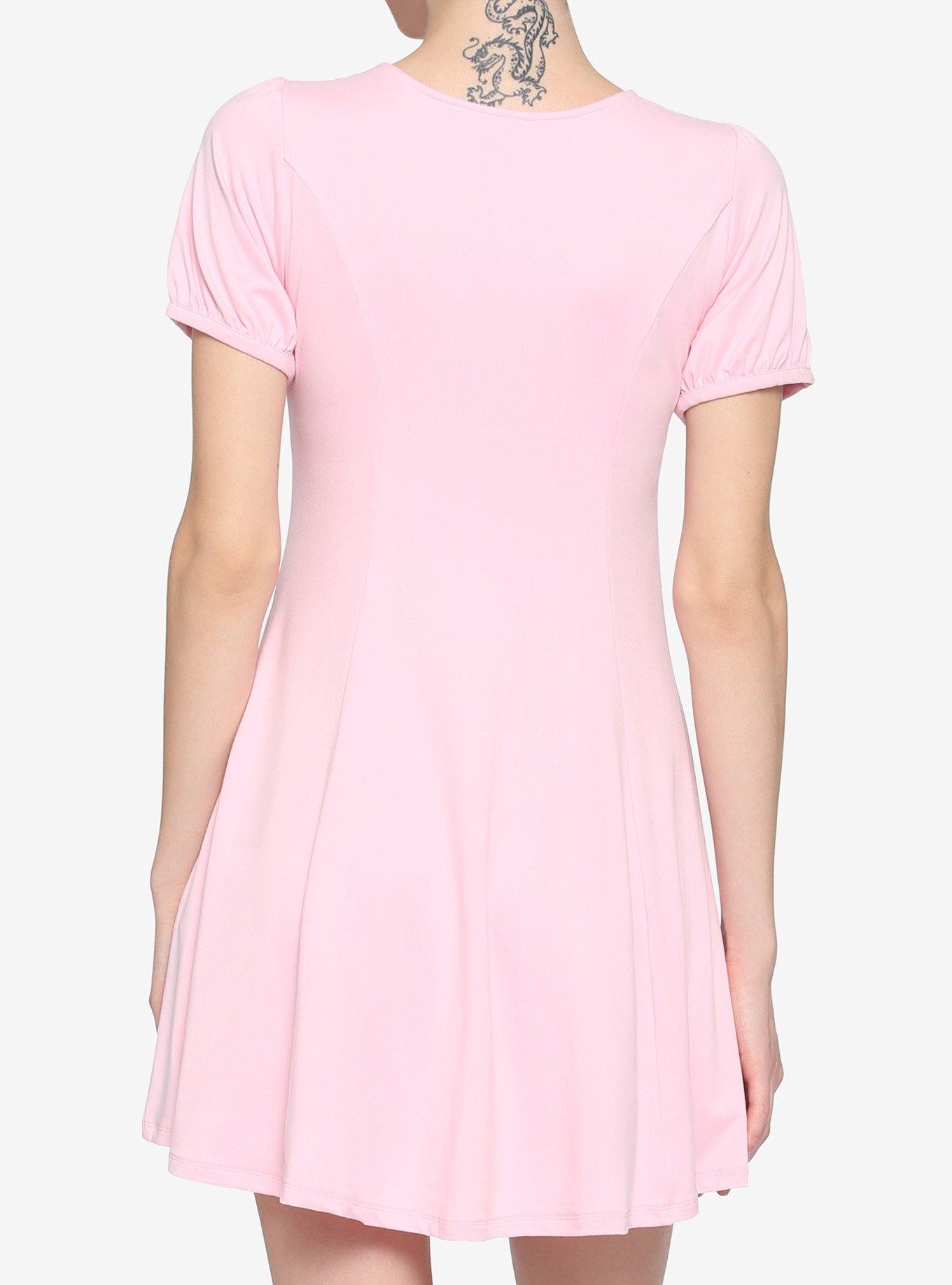 Pastel Pink Empire Dress, PINK, alternate