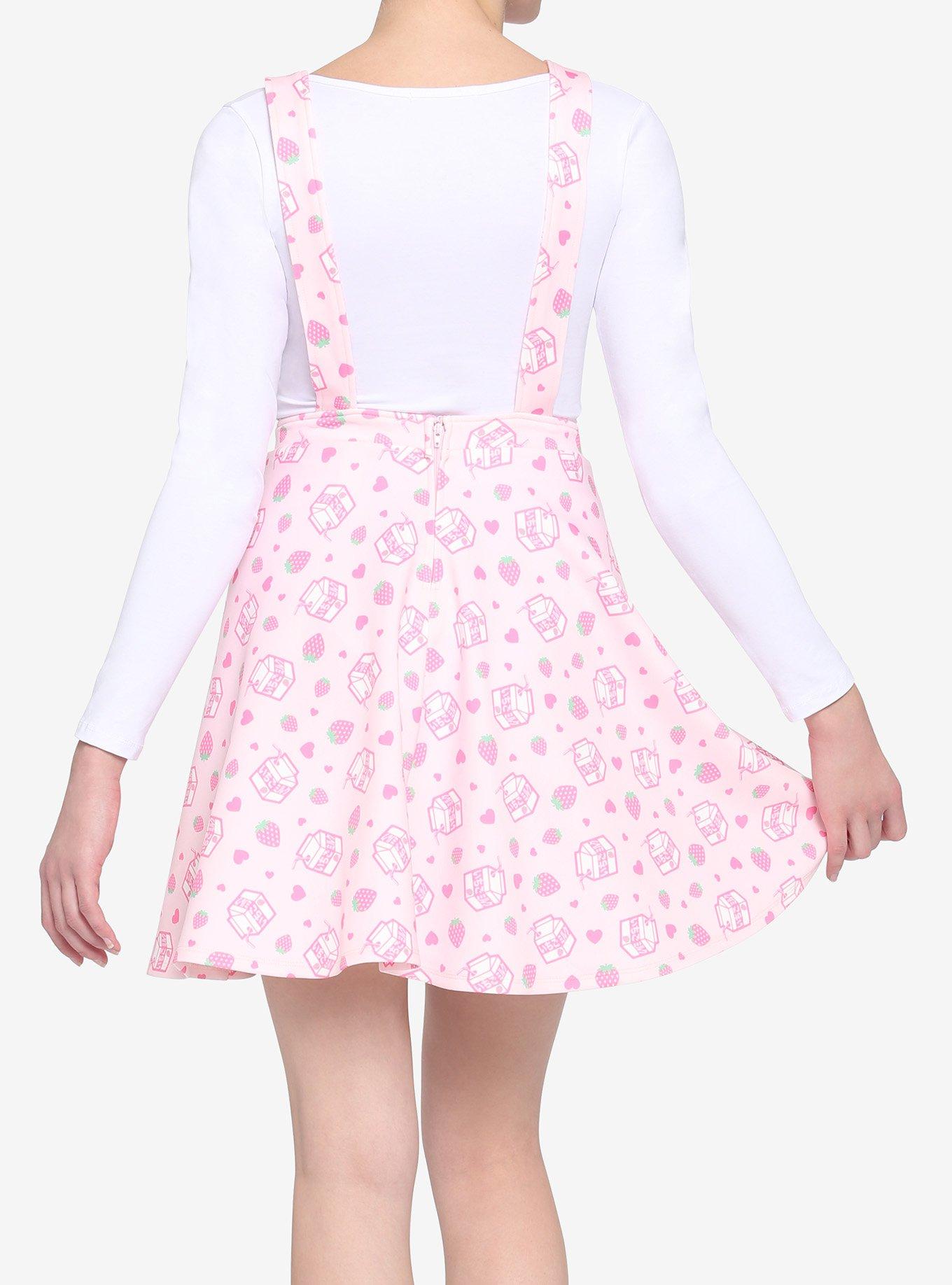 Strawberry Milk Skirtall, PINK, alternate