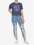 Blue & Purple Mushroom Girls Crop T-Shirt, MULTI, alternate