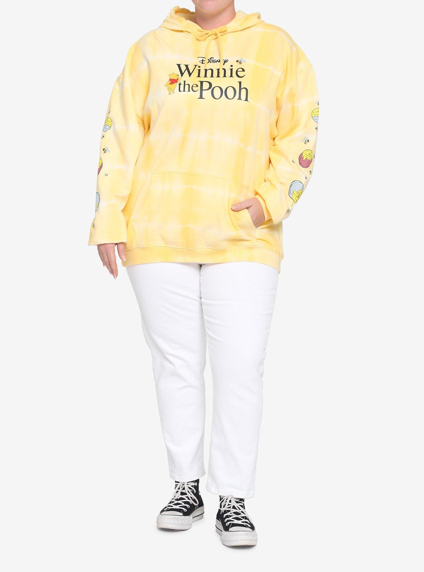 Disney Winnie The Pooh Yellow Wash Honey Pot Girls Hoodie Plus Size, MULTI, alternate