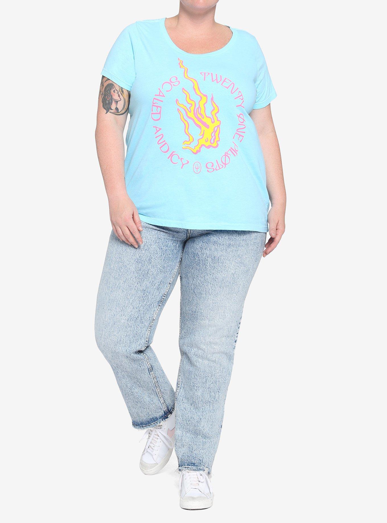 Twenty One Pilots Scaled And Icy Flame Girls T-Shirt Plus Size, BABY BLUE, alternate