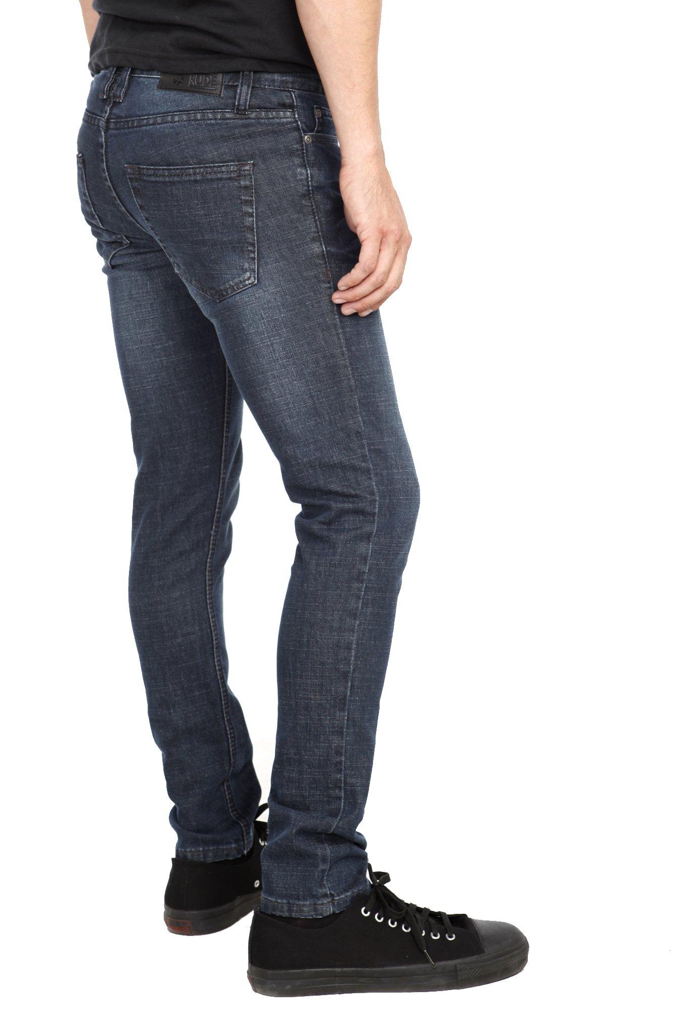 RUDE Dark Vintage Skinny Jeans, , alternate