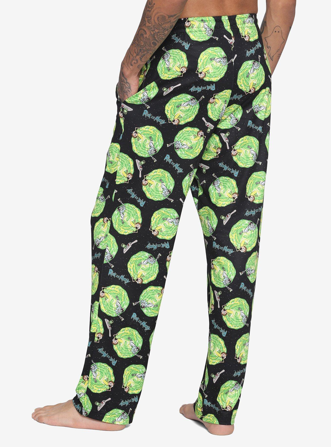 Rick And Morty Portal Pajama Pants, MULTI, alternate