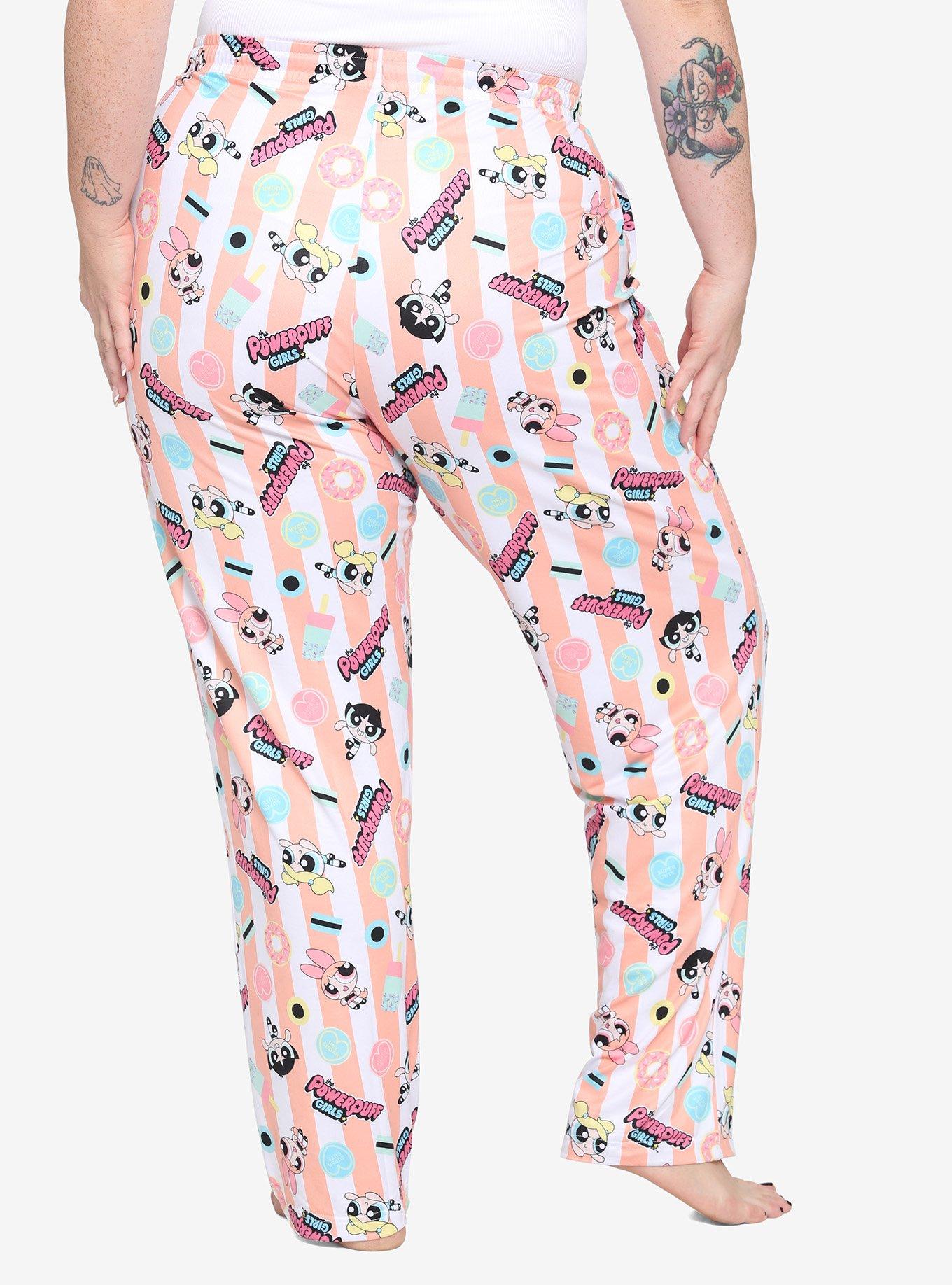 Powerpuff Girls Stripe Pajama Pants Plus Size, MULTI, alternate