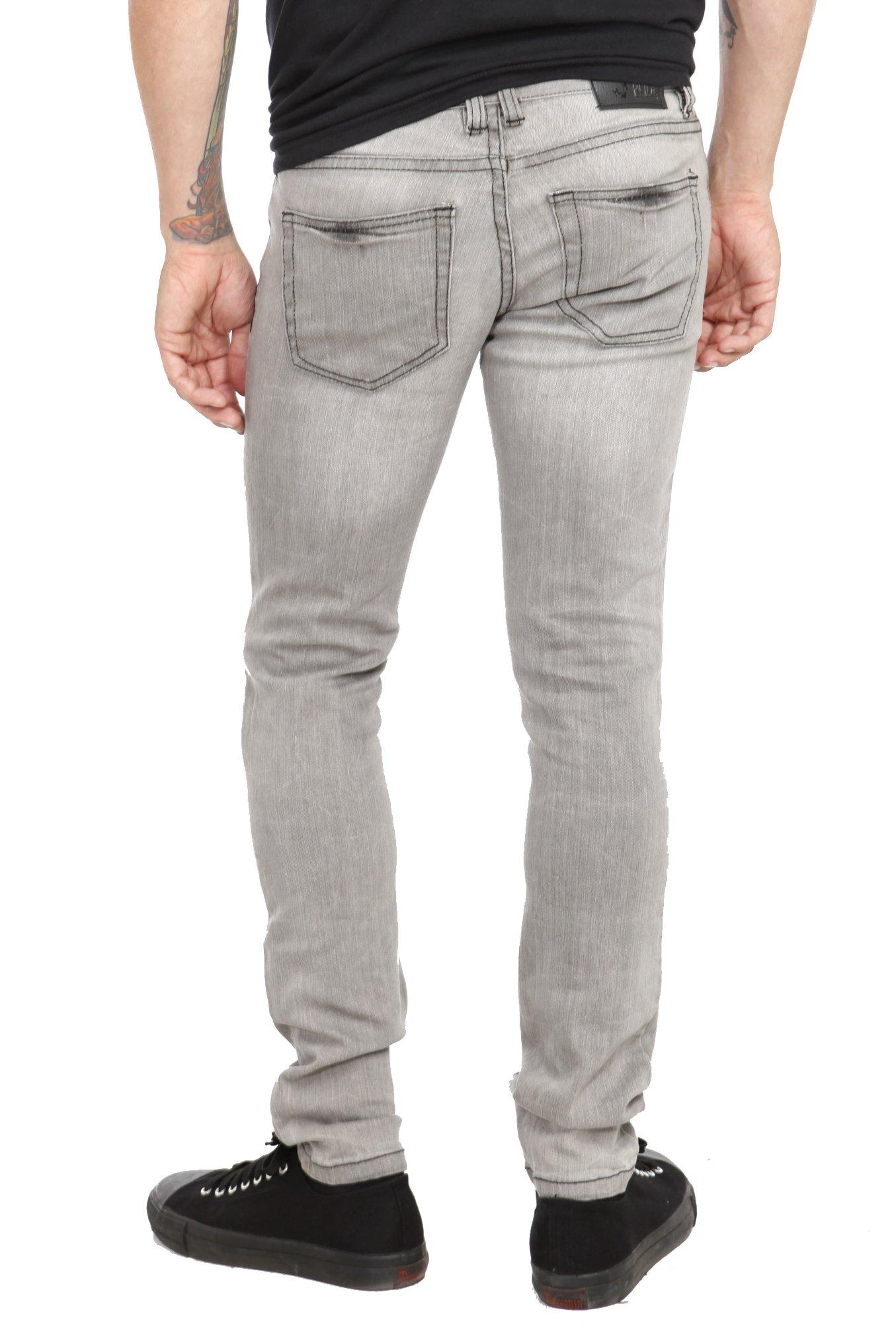 RUDE Grey Vintage Skinny Jeans, , alternate