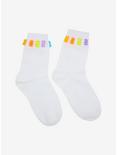 Rainbow Candy Bear Embellished Crew Socks, , alternate