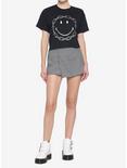 Smiley Chain Link Girls Crop T-Shirt, MULTI, alternate