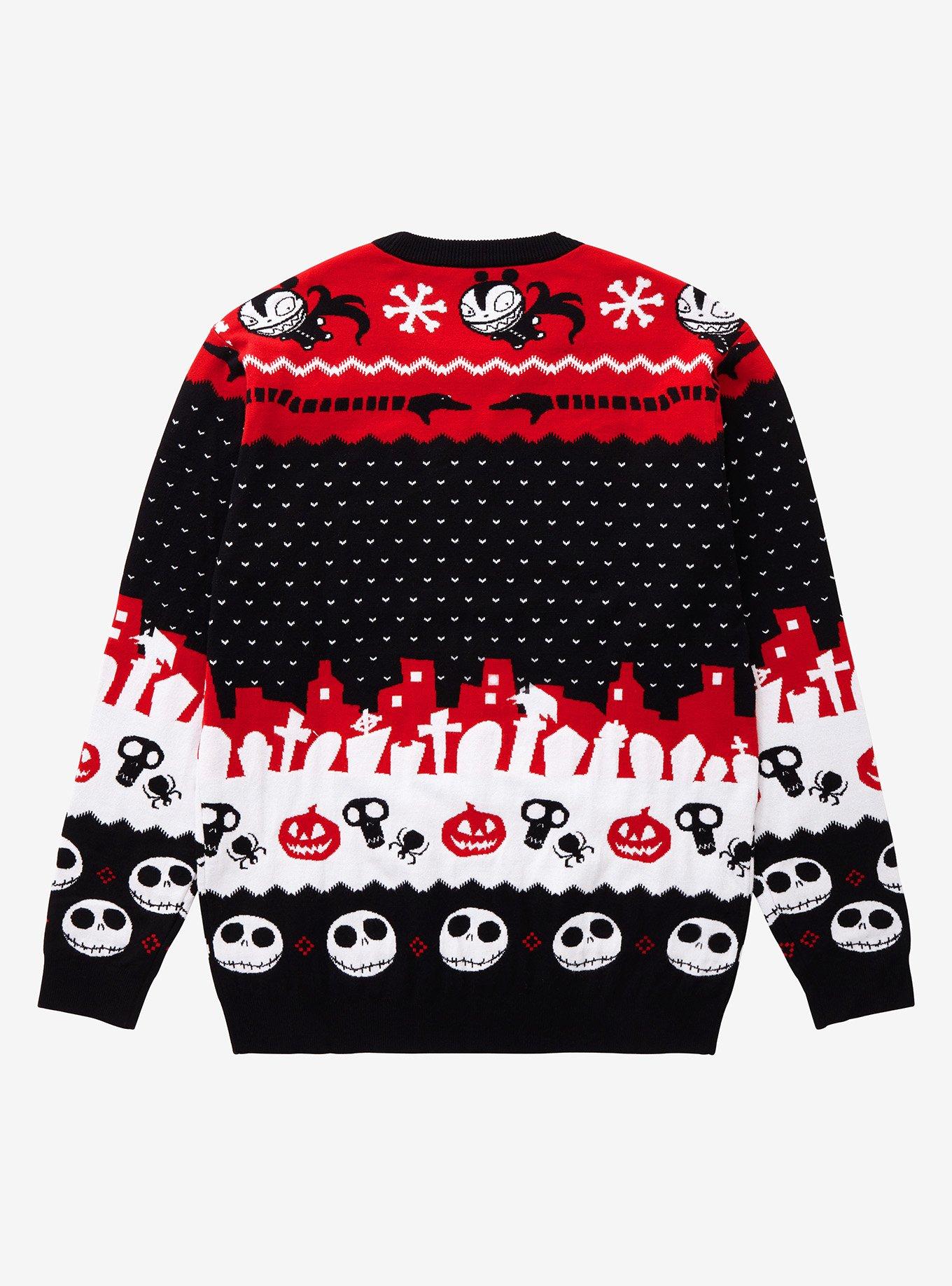nightmare before christmas セーター Disney DISNEY NIGHTMARE BEFORE CHRISTMAS SWEATER UGLY FAIR ISLE