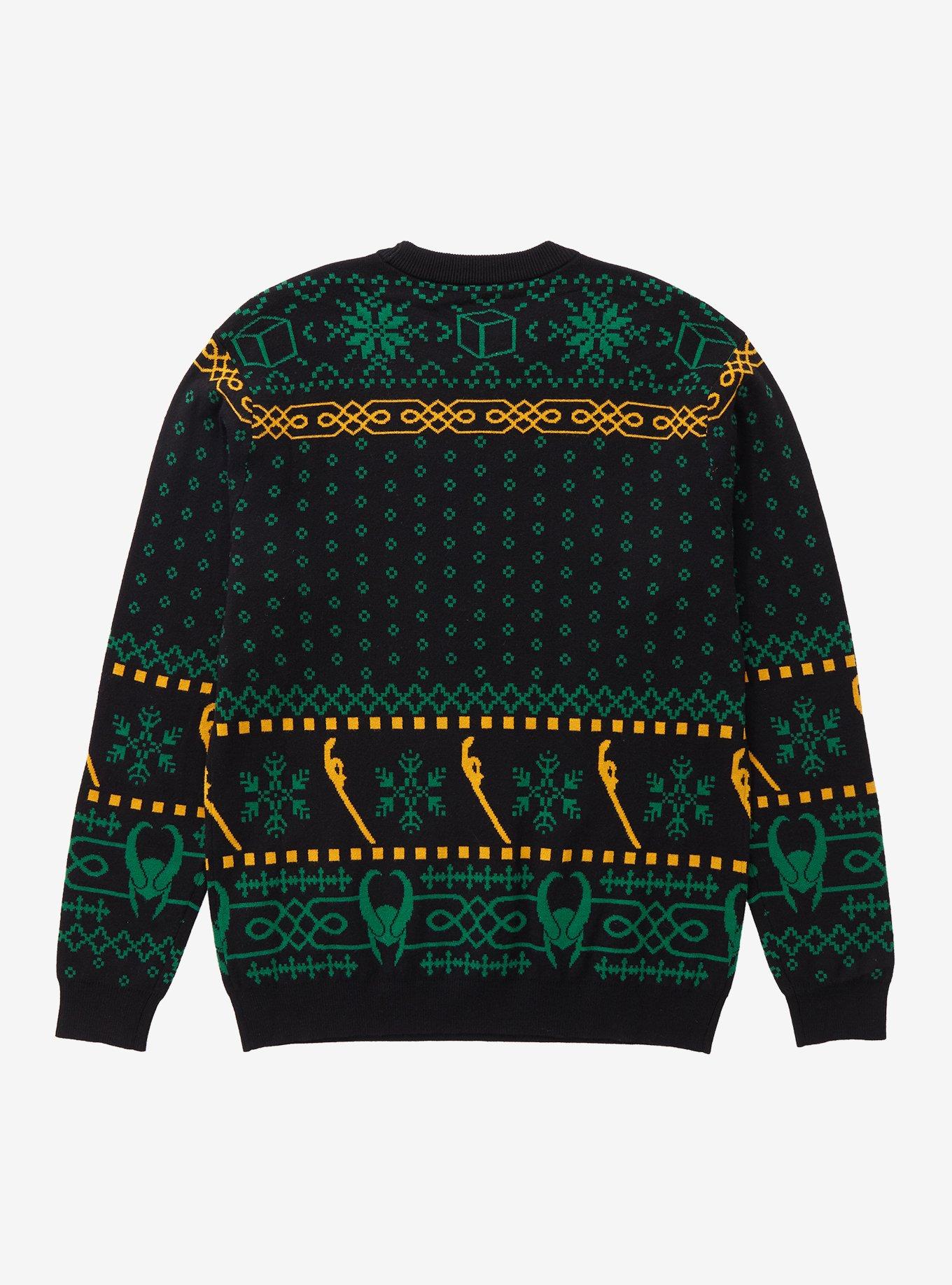 Marvel Loki Loki's Helmet Holiday Sweater - BoxLunch Exclusive, MULTI, alternate