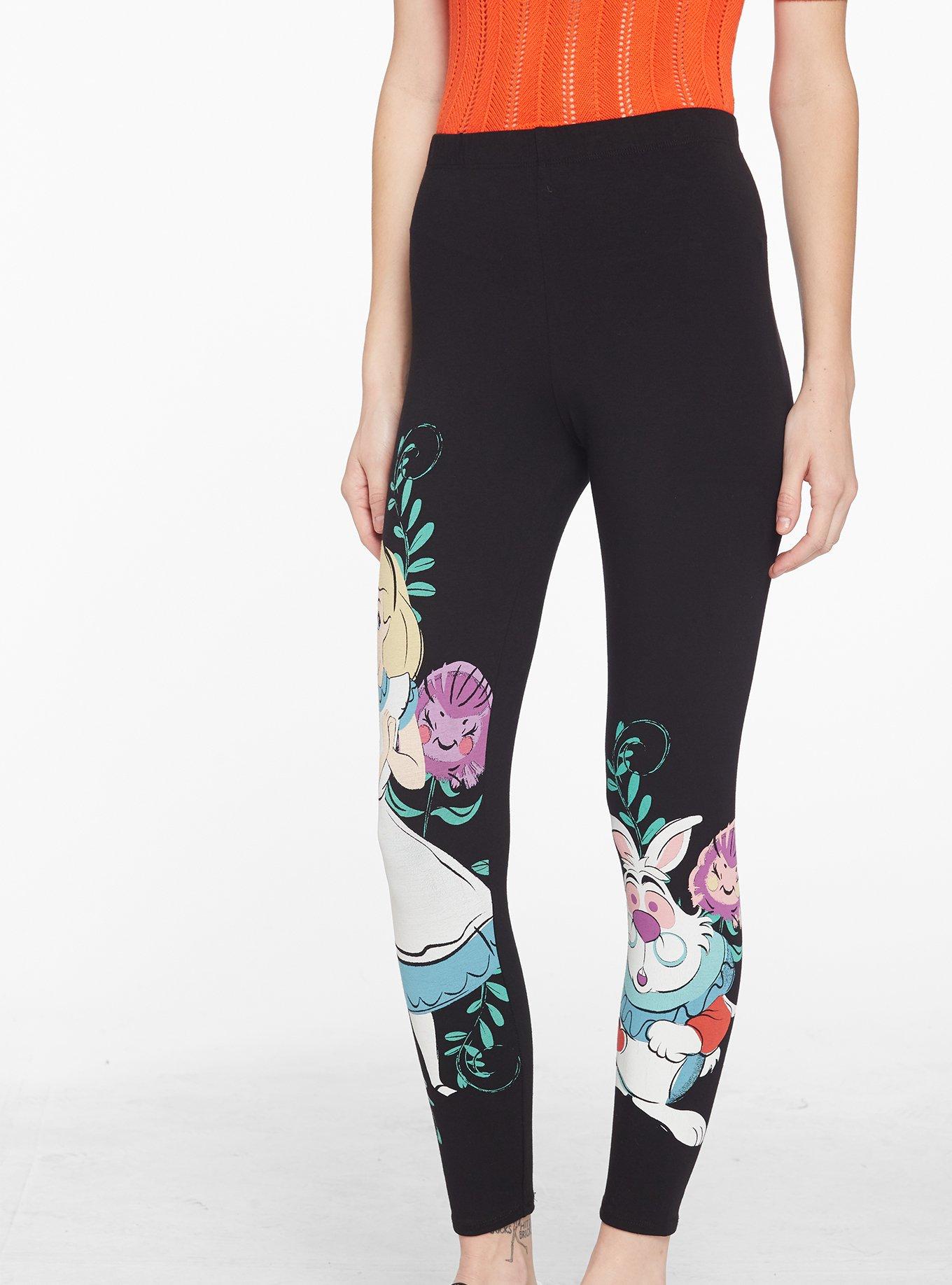 Disney Alice In Wonderland White Rabbit & Alice Leggings, MULTI, alternate