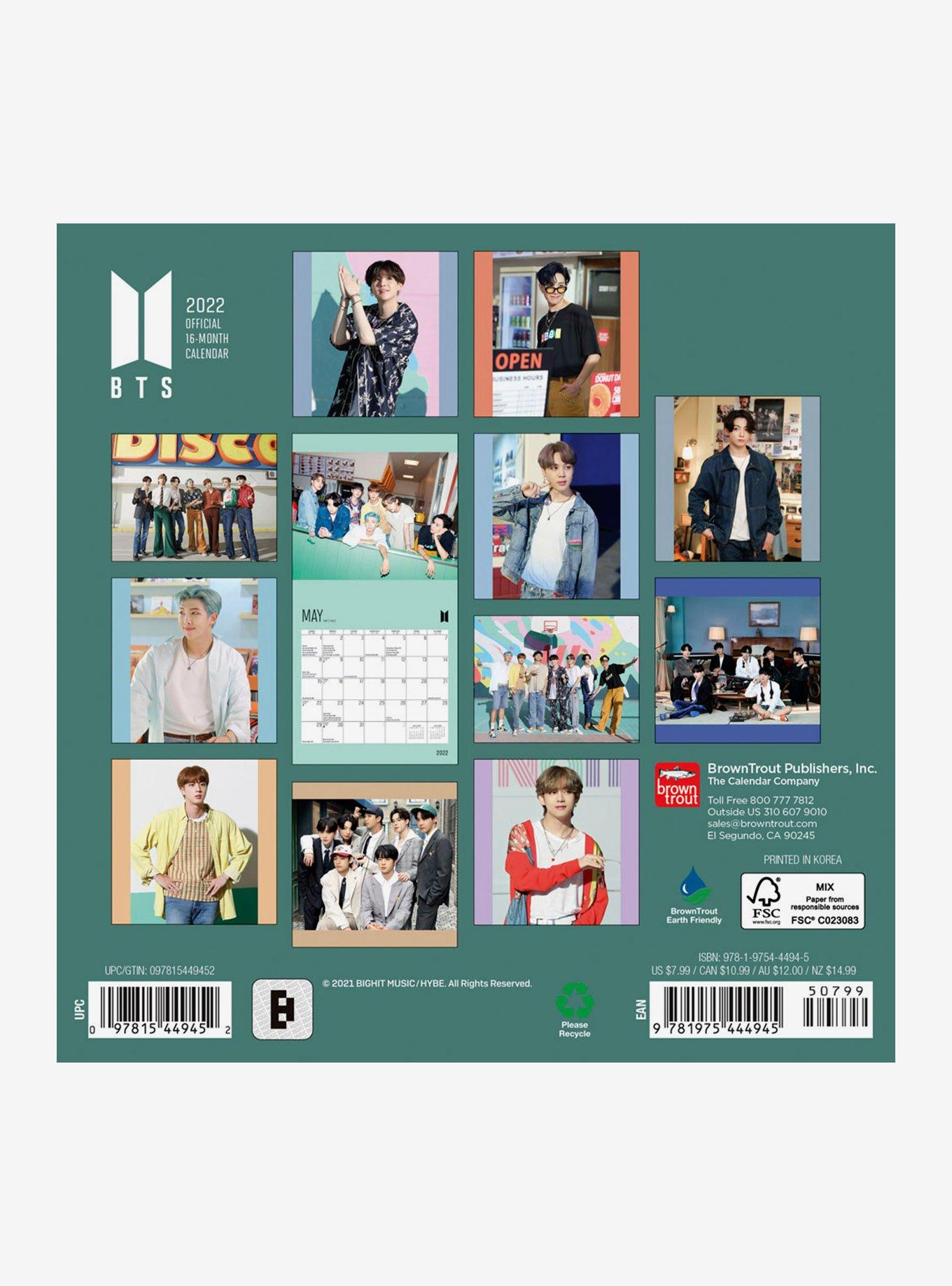 BTS 2022 Official 16-Month Mini Calendar, , alternate