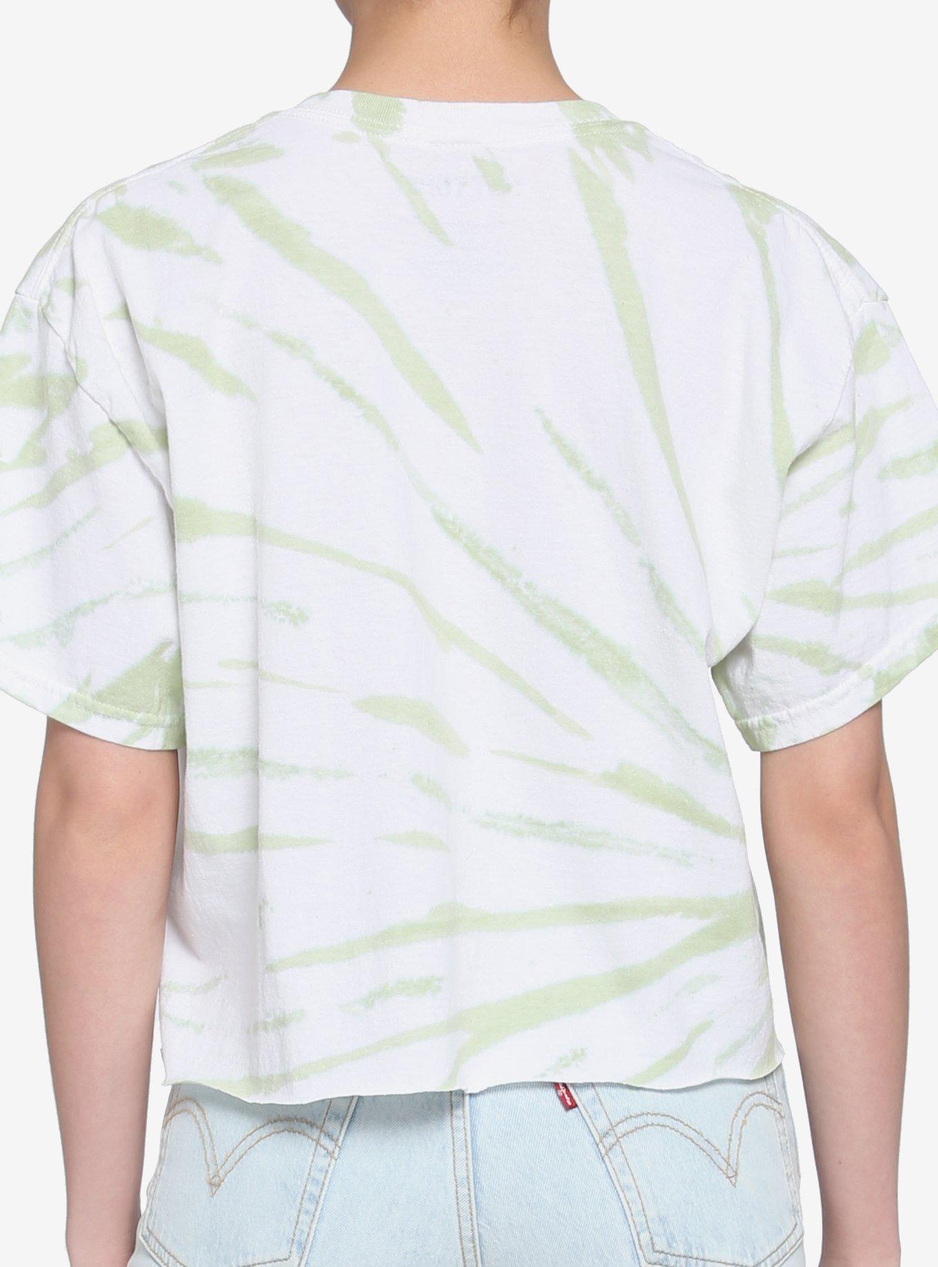 Frog Crystal Mushroom Tie-Dye Girls Crop T-Shirt, MULTI, alternate