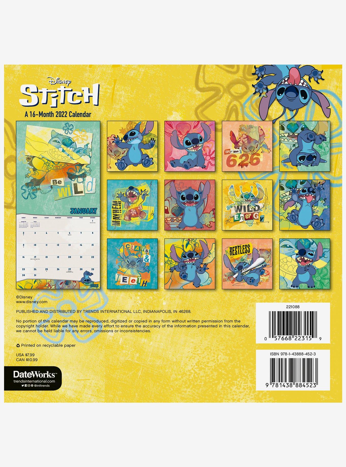 Disney Lilo & Stitch 16-Month 2022 Mini Calendar, , alternate