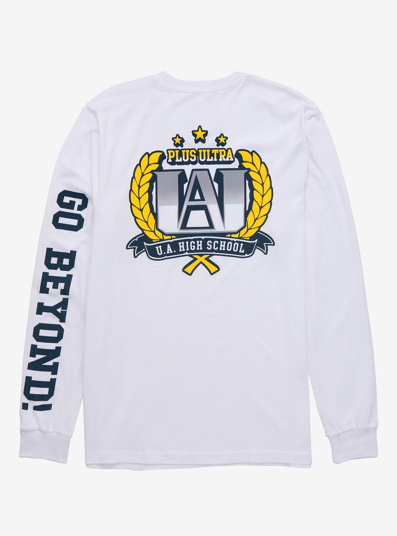 My Hero Academia U.A. High School Crest Long Sleeve T-Shirt - BoxLunch Exclusive, OFF WHITE, alternate