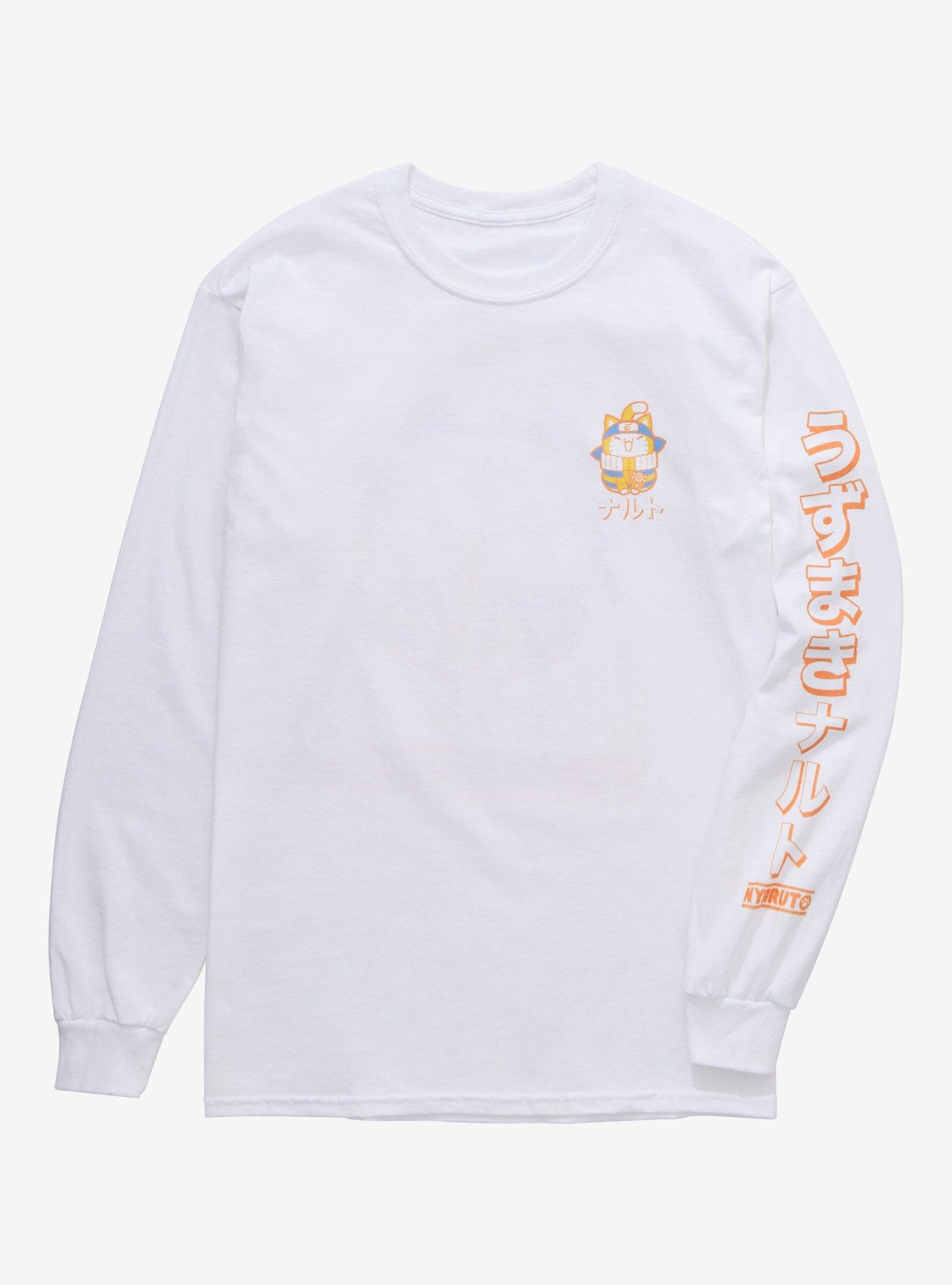 Nyaruto Naruto Uzumaki Long Sleeve T-Shirt - BoxLunch Exclusive, OFF WHITE, alternate
