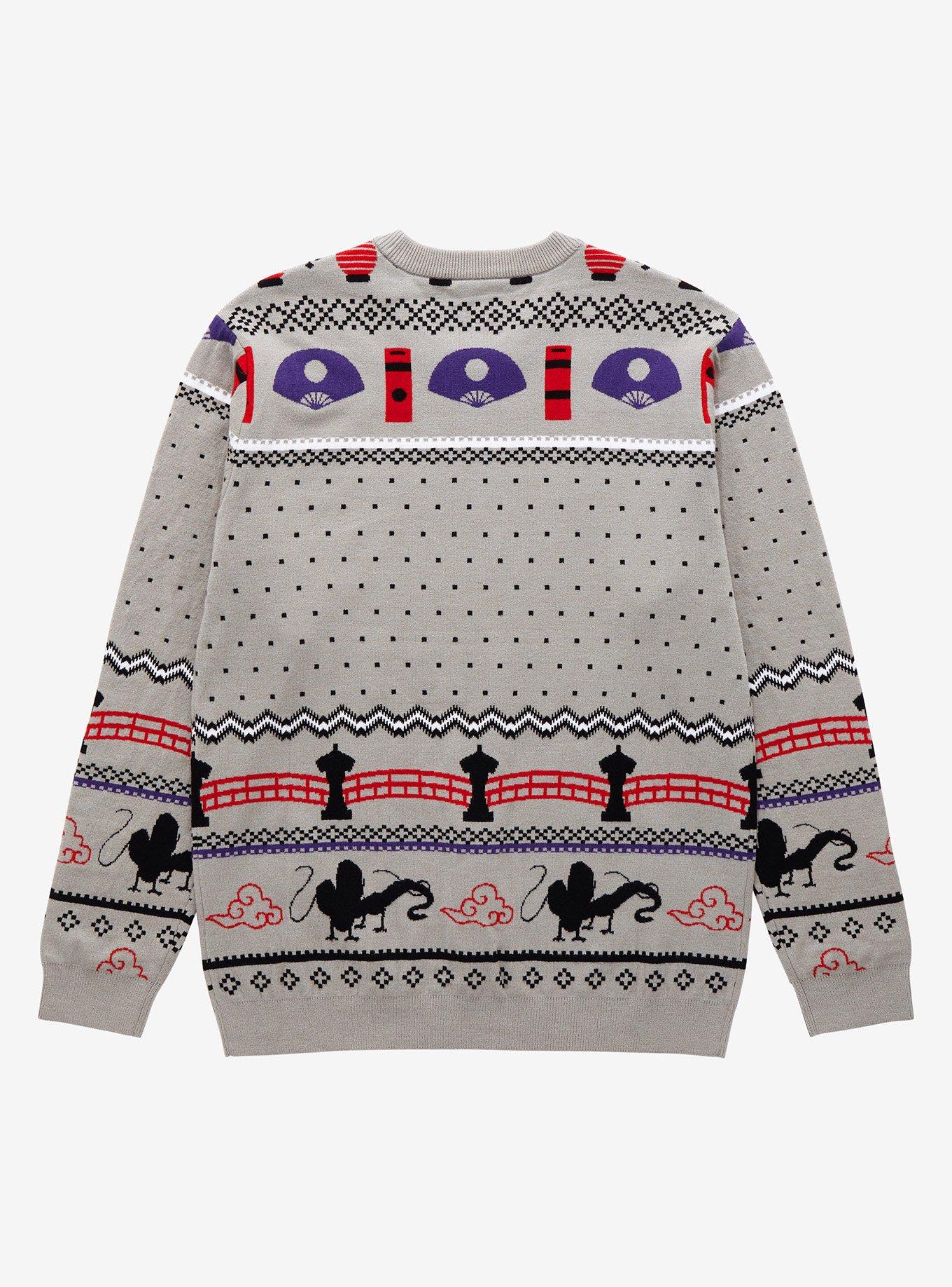 Her Universe Studio Ghibli Spirited Away No Face Holiday Sweater - BoxLunch Exclusive, GREY, alternate