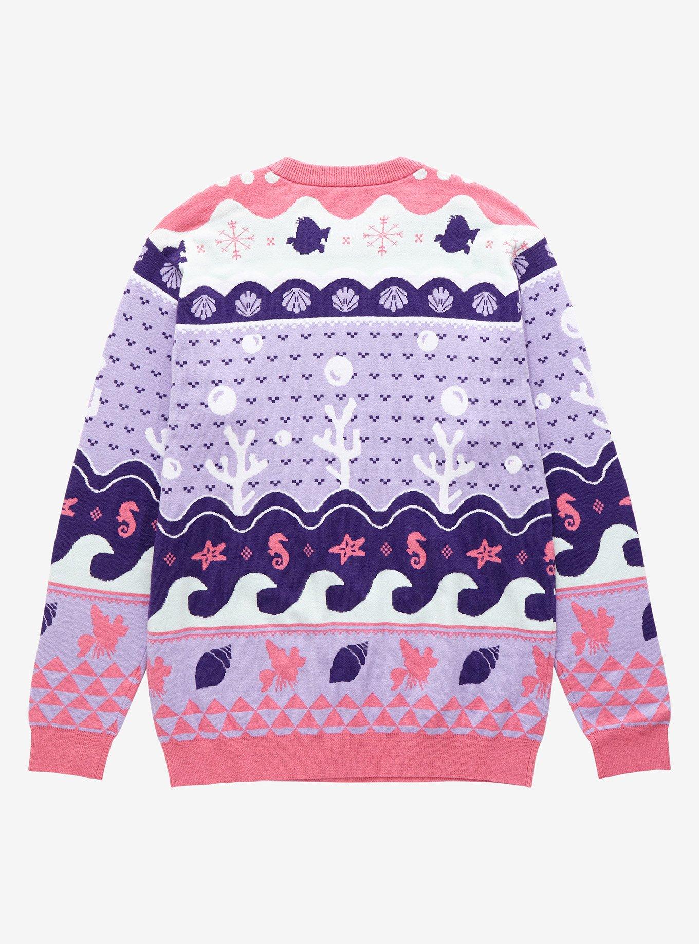 Her Universe The Little Mermaid Ariel Holiday Sweater - BoxLunch Exclusive, MULTI, alternate