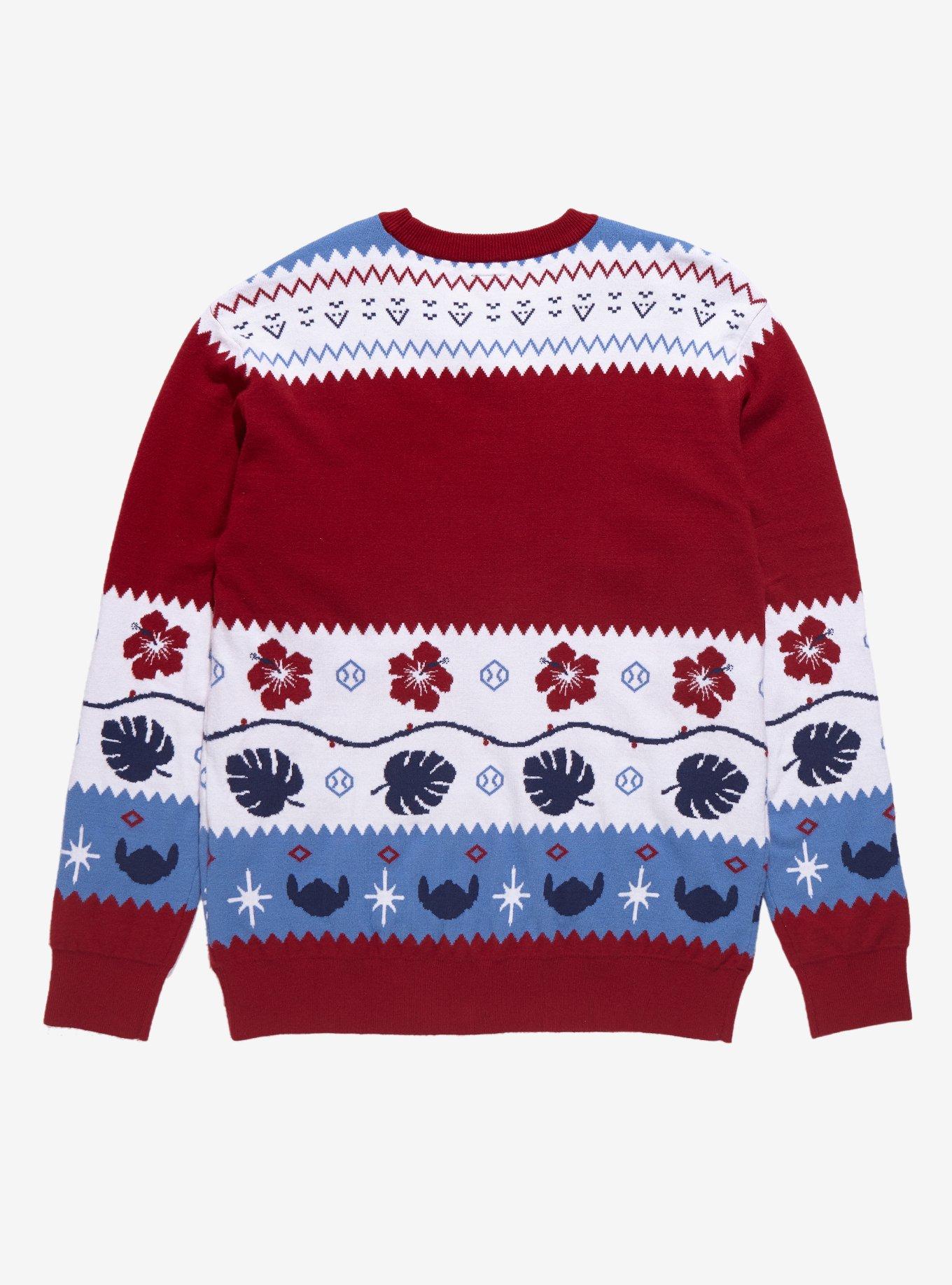 Her Universe Disney Lilo & Stitch Santa Stitch Women's Light-Up Holiday Sweater - BoxLunch Exclusive, MULTI, alternate