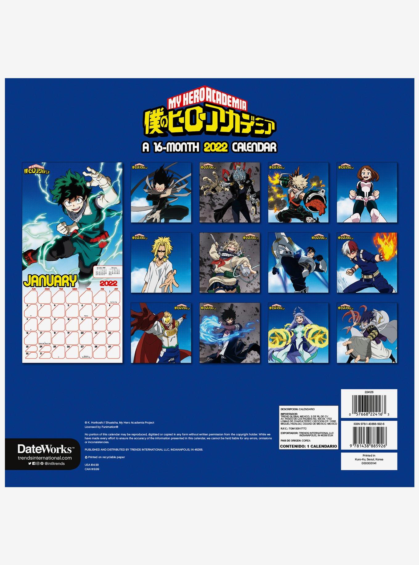My Hero Academia 16-Month 2022 Calendar, , alternate