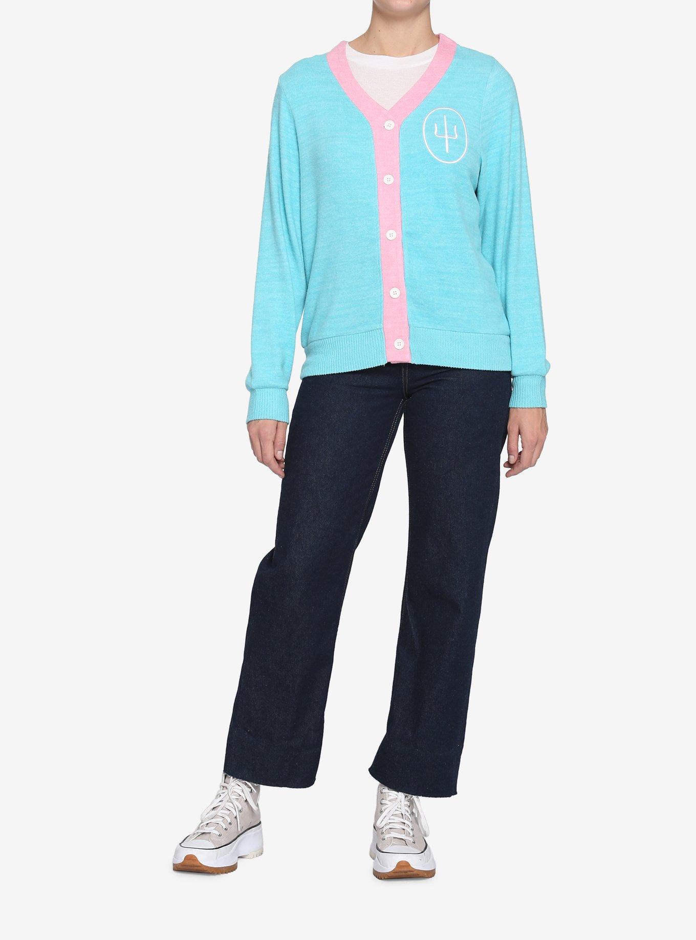 Twenty One Pilots Scaled And Icy Trident Girls Cardigan, BABY BLUE, alternate