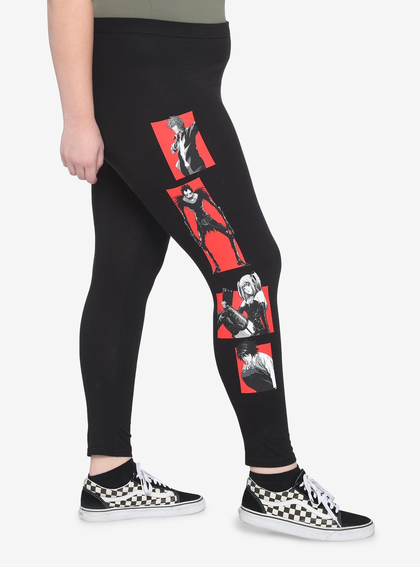 Death Note Characters Leggings Plus Size, MULTI, alternate