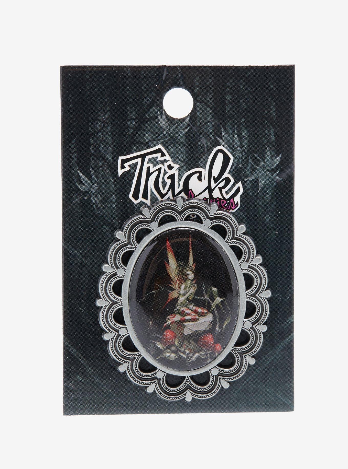 Fairies By Trick Mushroom Fairy Brooch Enamel Pin, , alternate