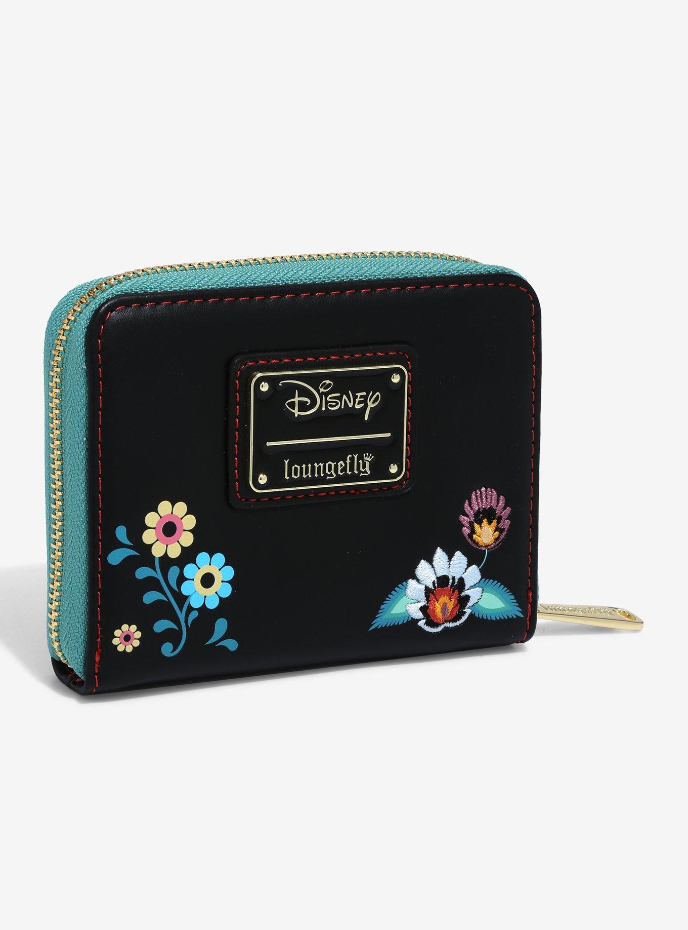 Loungefly Disney Alice in Wonderland White Rabbit Floral Small Zip Wallet - BoxLunch Exclusive, , alternate