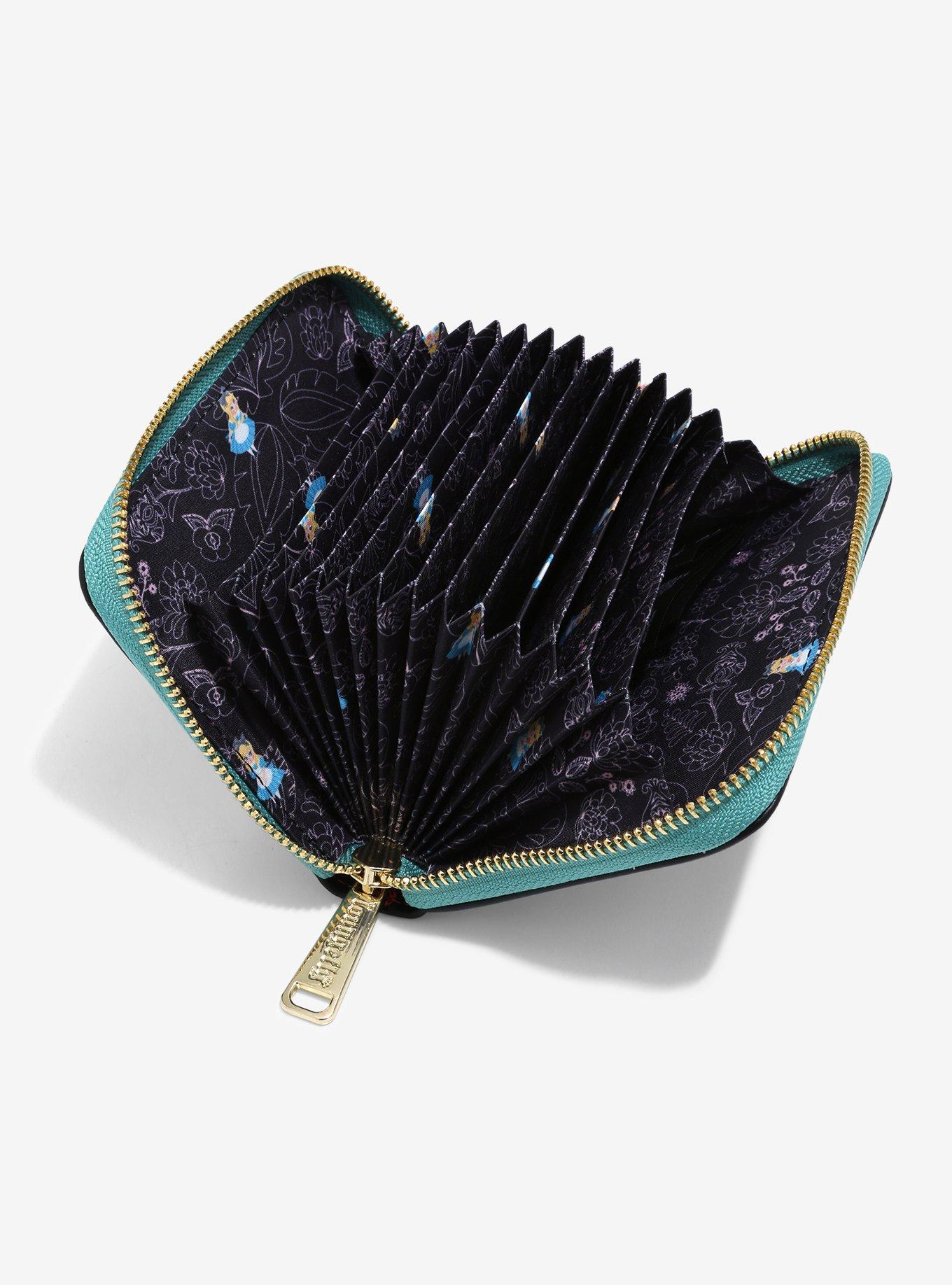 Loungefly Disney Alice in Wonderland White Rabbit Floral Small Zip Wallet - BoxLunch Exclusive, , alternate