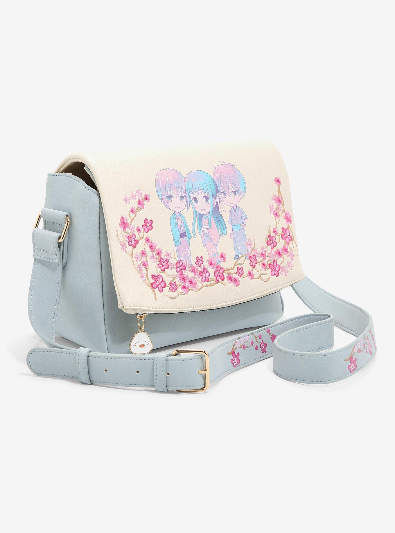 Fruits Basket Chibi Tohru, Kyo, & Yuki Sakura Crossbody Bag - BoxLunch Exclusive, , alternate