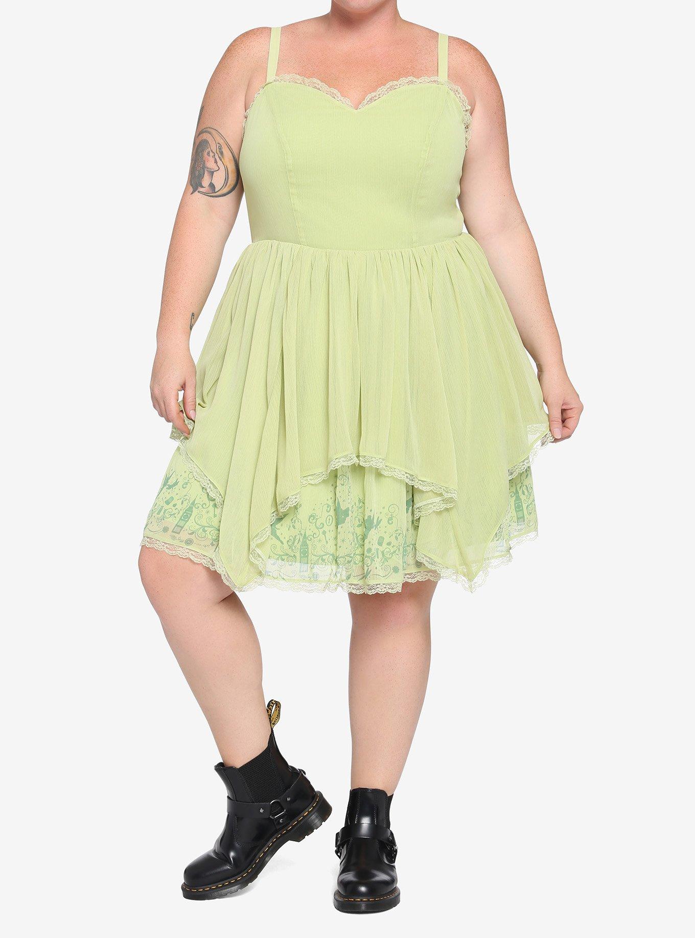 Disney Peter Pan Tinker Bell Dress Plus Size, GREEN, alternate