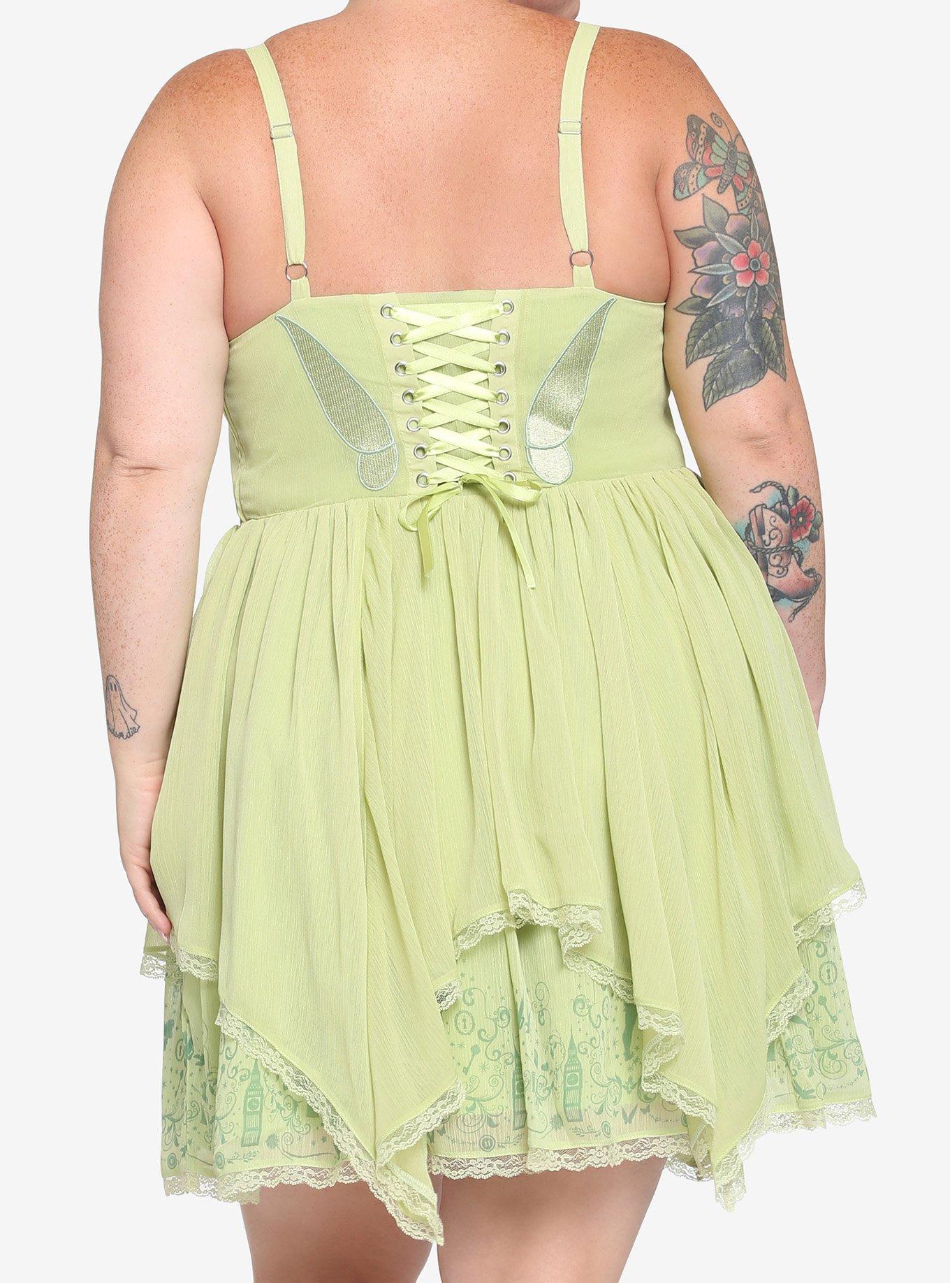 Disney Peter Pan Tinker Bell Dress Plus Size, GREEN, alternate