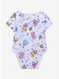 Disney Princess Doodle Art Allover Print Infant One-Piece - BoxLunch Exclusive, OFF WHITE, alternate