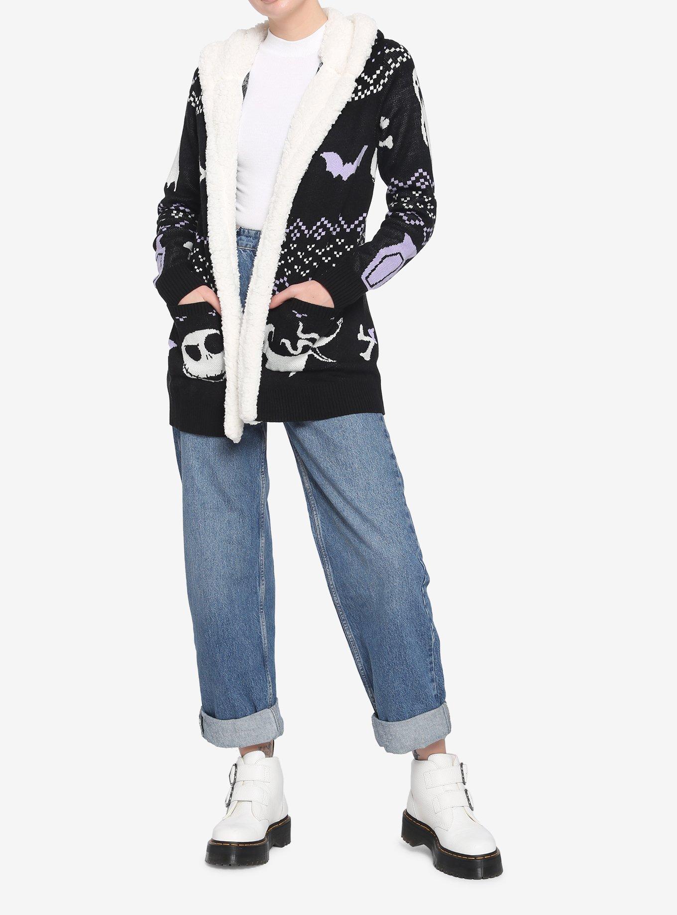 The Nightmare Before Christmas Fair Isle Sherpa Cardigan, MULTI, alternate