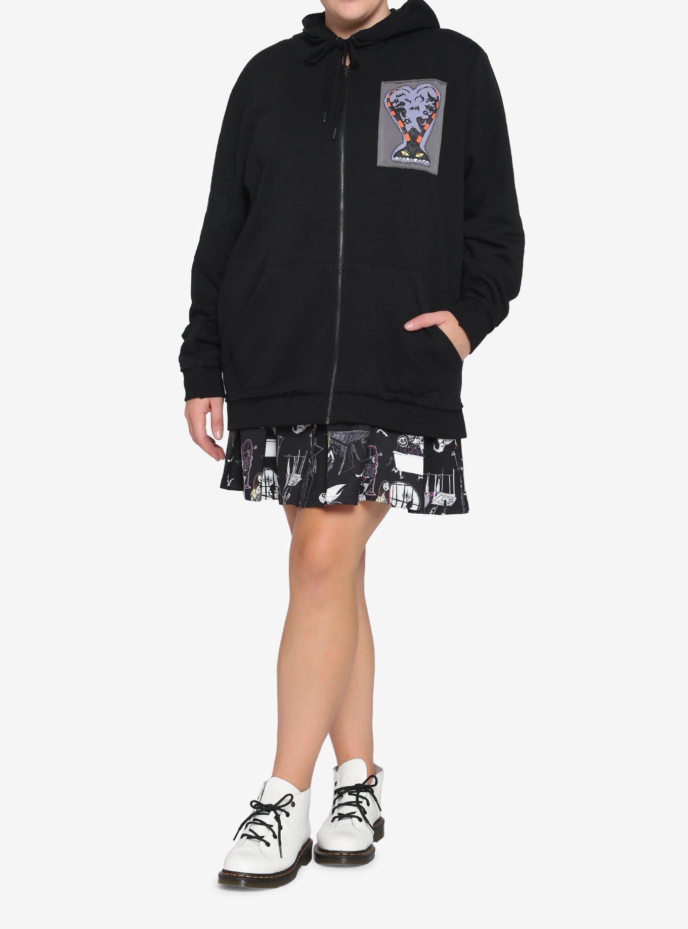 The Nightmare Before Christmas Patches Zip-Up Hoodie Plus Size, MULTI, alternate