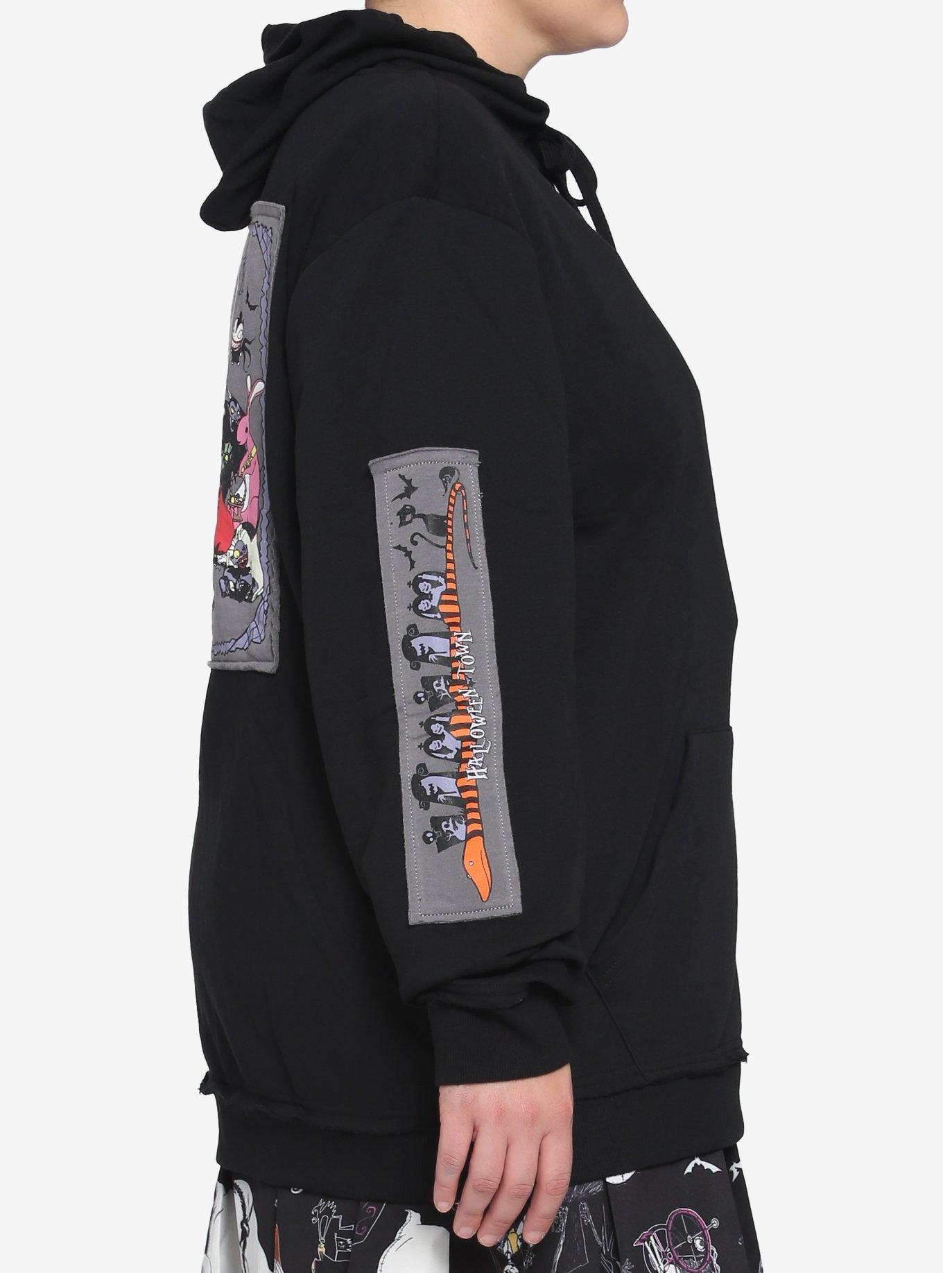 The Nightmare Before Christmas Patches Zip-Up Hoodie Plus Size, MULTI, alternate