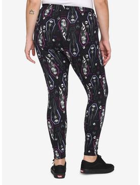 The Nightmare Before Christmas Jack & Sally Coffin Leggings Plus Size, , hi-res