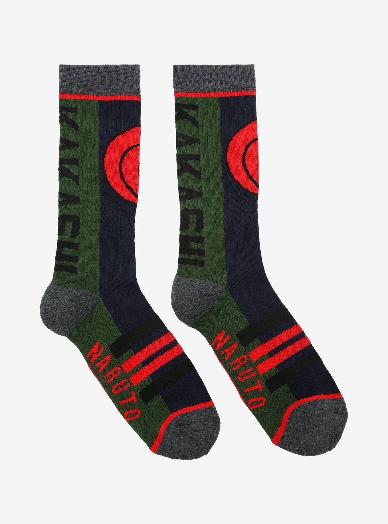 Naruto Shippuden Kakashi Jacket Crew Socks, , alternate