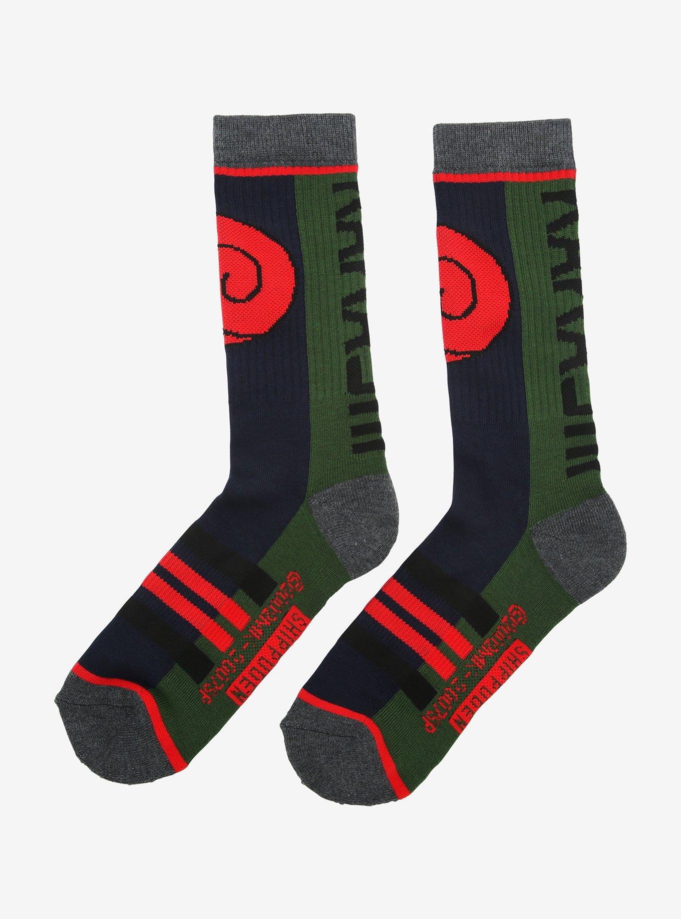 Naruto Shippuden Kakashi Jacket Crew Socks, , alternate