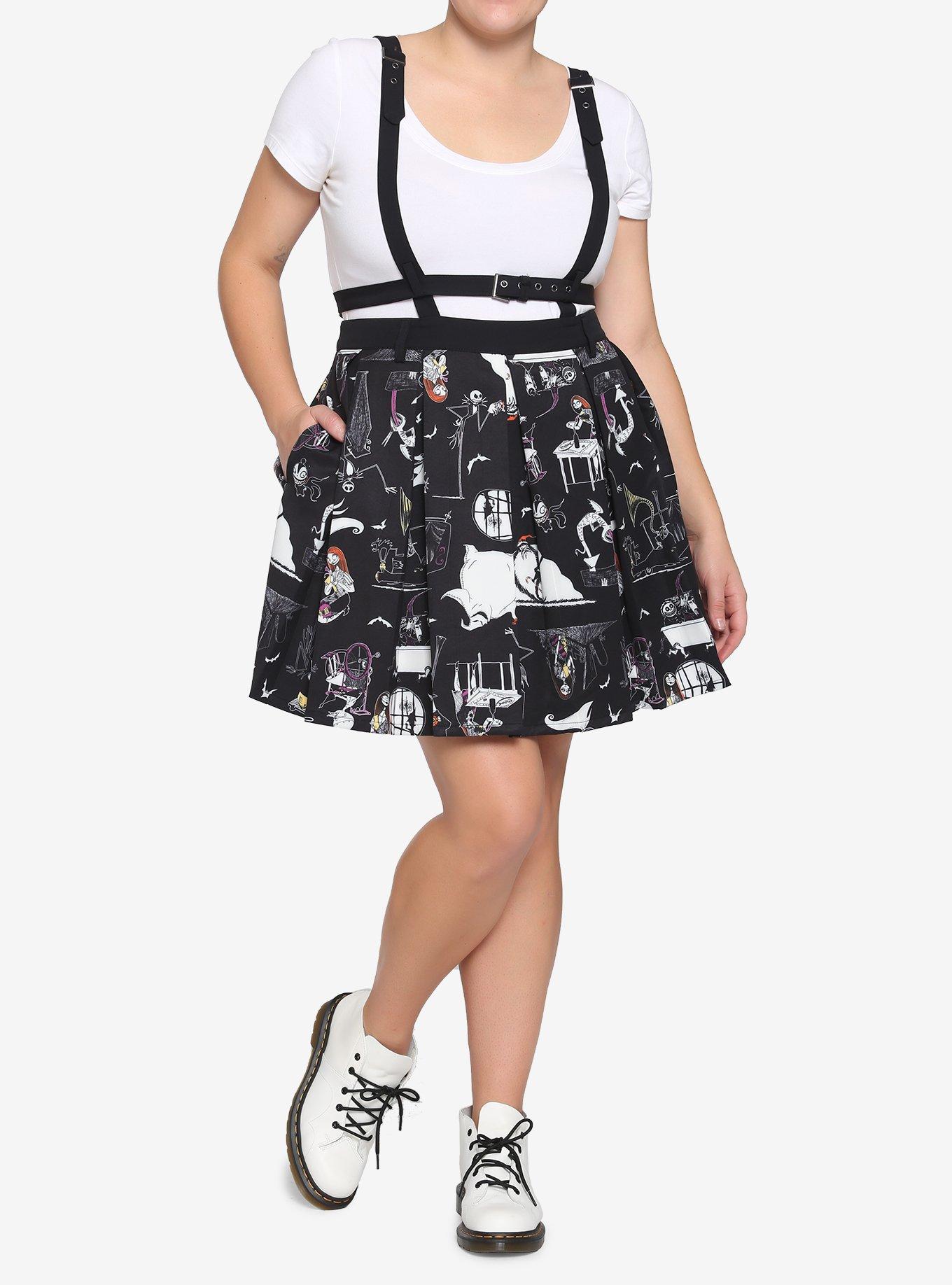 The Nightmare Before Christmas Harness Suspender Skirt Plus Size, MULTI, alternate