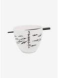 Naruto Shippuden Naruto Black and White Graphic Ramen Bowl with Chopsticks, , alternate