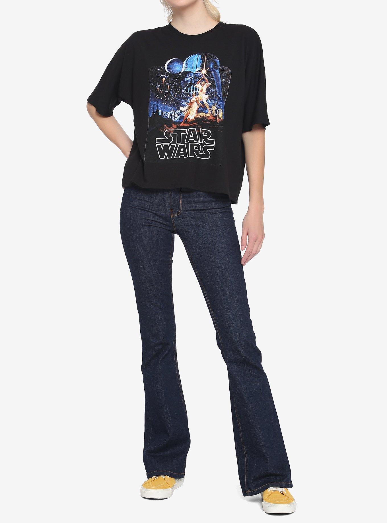 Her Universe Lucasfilm 50th Anniversary Star Wars Classic Art Crop T-Shirt, MULTI, alternate