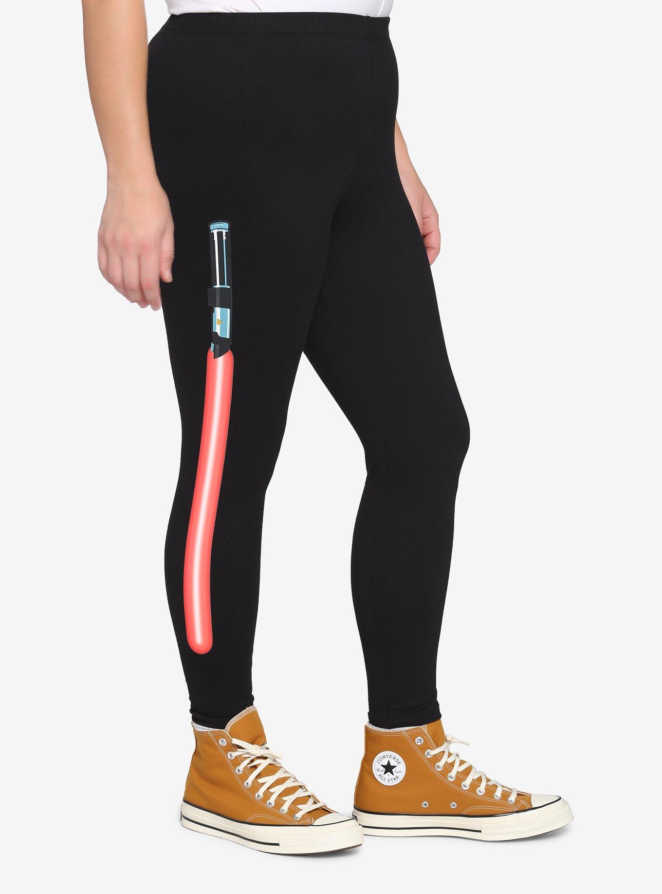 Her Universe Lucasfilm 50th Anniversary Star Wars Lightsaber Leggings Plus Size, MULTI, alternate