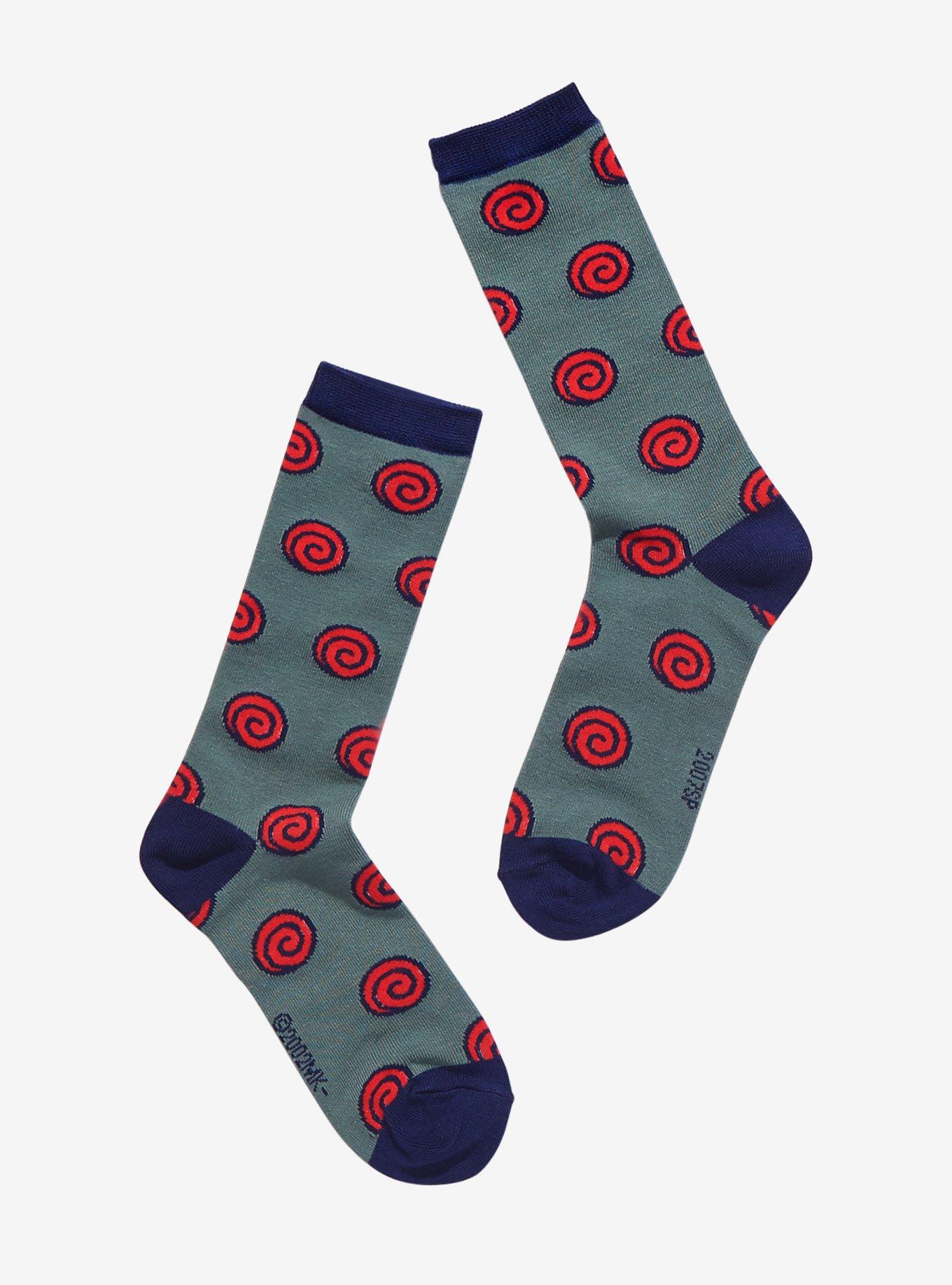 Naruto Shippuden Uzumaki Symbol Crew Socks, , alternate