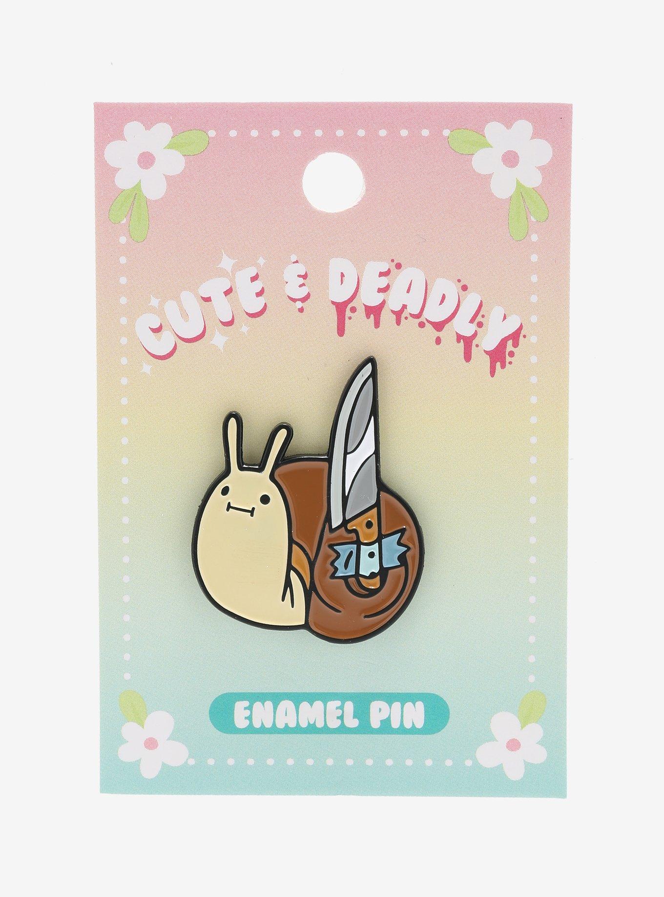 Cute & Deadly Snail Enamel Pin, , alternate