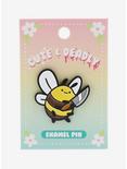 Cute & Deadly Bee Enamel Pin, , alternate