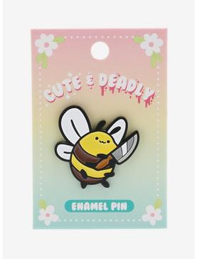 Cute & Deadly Bee Enamel Pin, , hi-res