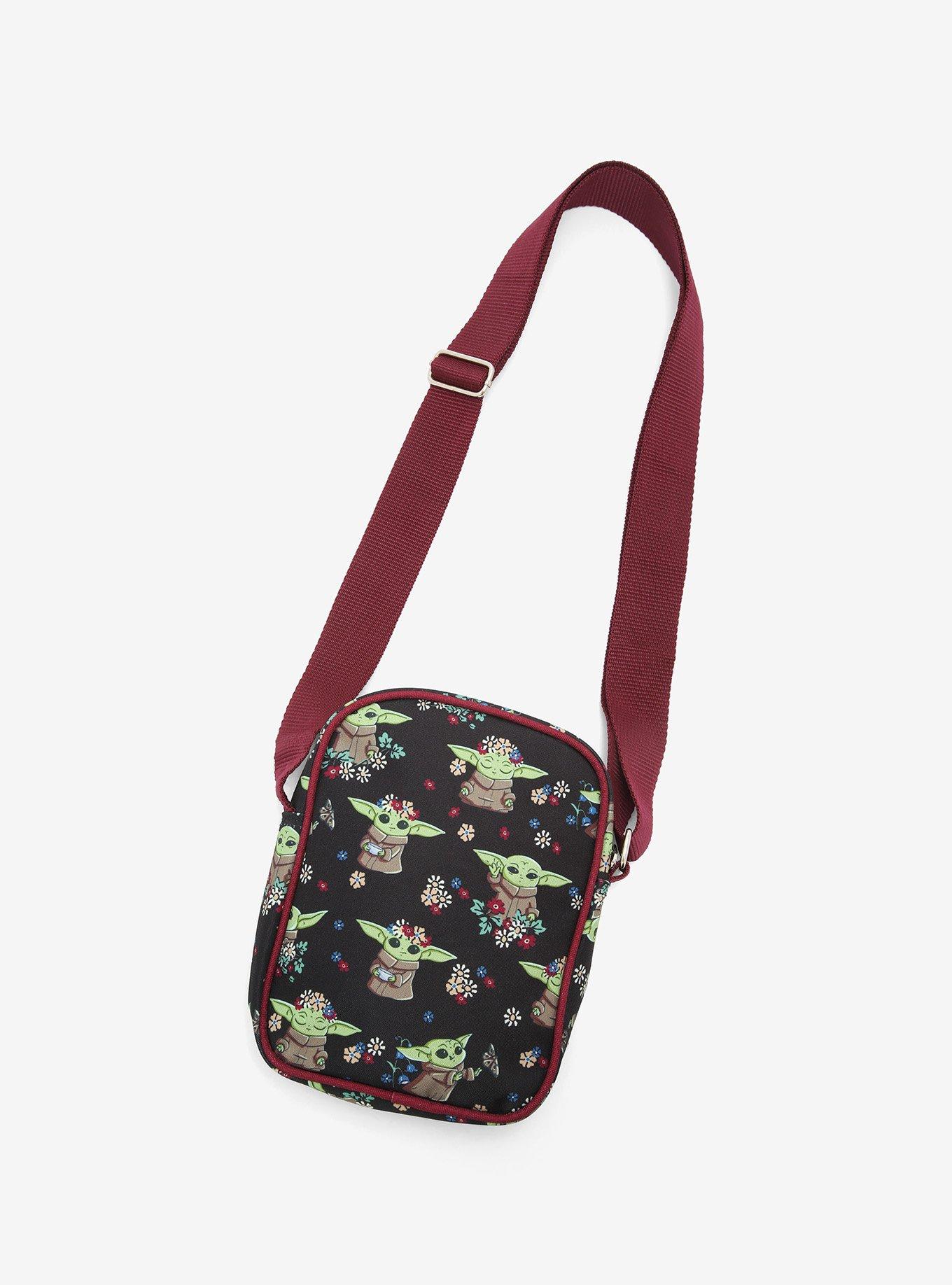 Loungefly Star Wars The Mandalorian The Child Floral Athletic Crossbody Bag, , alternate
