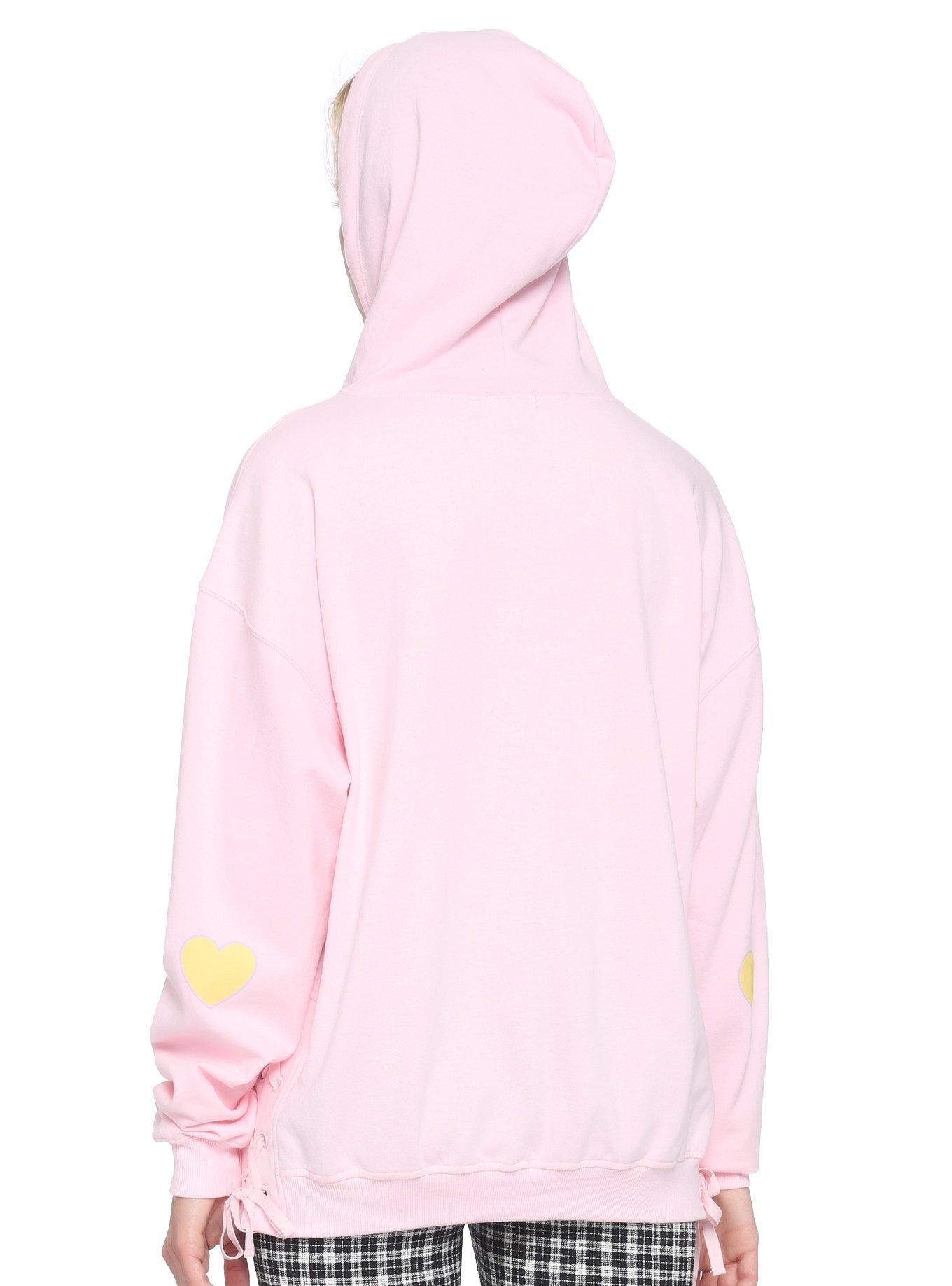 Kawaii Wings Lace-Up Girls Hoodie, MULTI, alternate