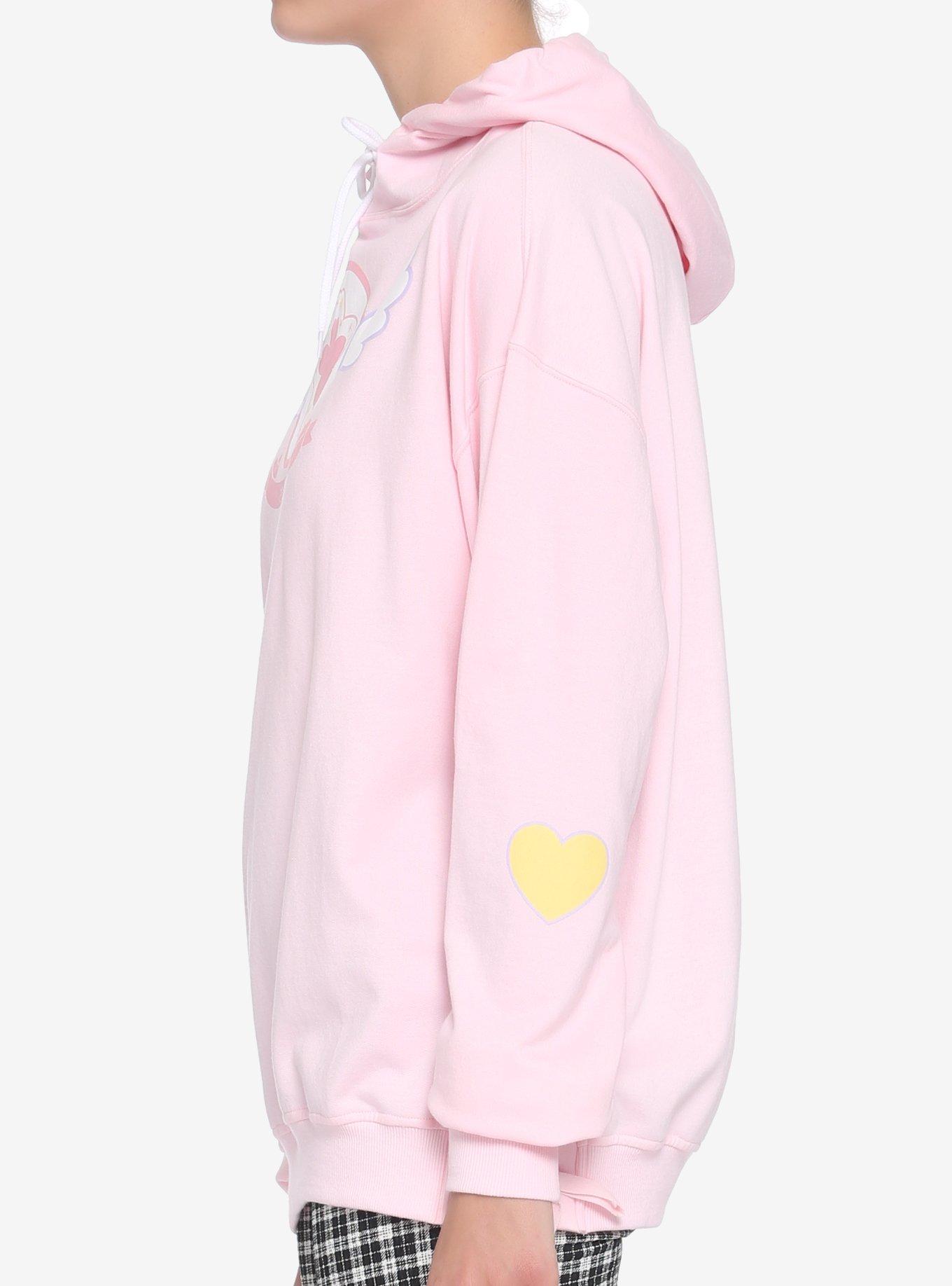Kawaii Wings Lace-Up Girls Hoodie, MULTI, alternate